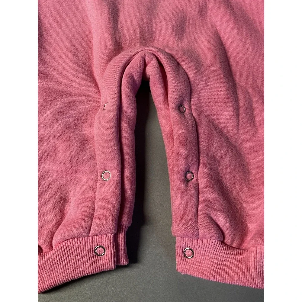 Lola + The Boys Coverall Girls 18-24 Months Pink Fleece Teddy Bear One Piece